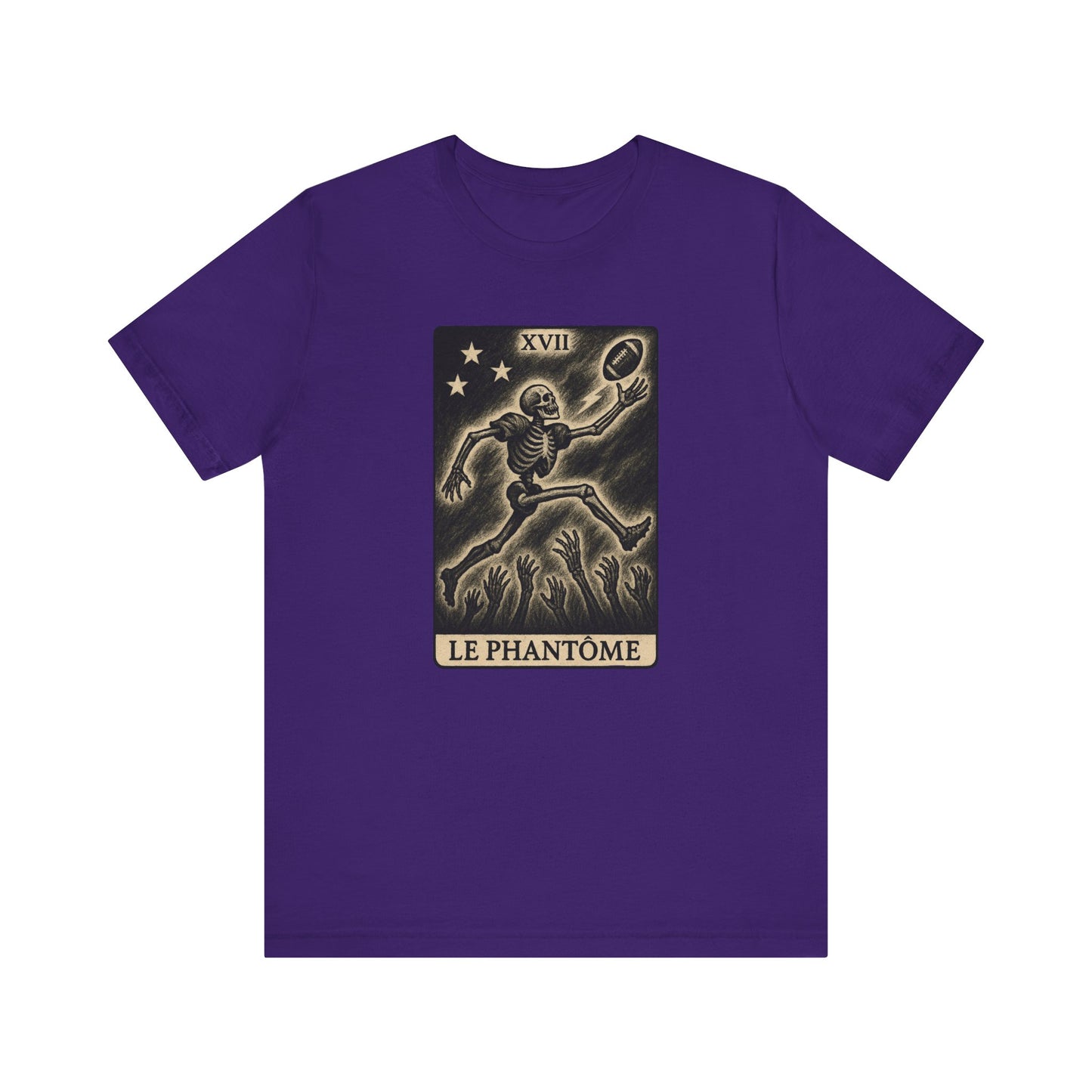 Le Phantome (The Phantom / Wide Receiver) | Gridiron Tarot Skeleton Tee