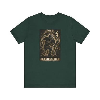 Le Chasseur (The Hunter / Linebacker) | Gridiron Tarot Skeleton Tee