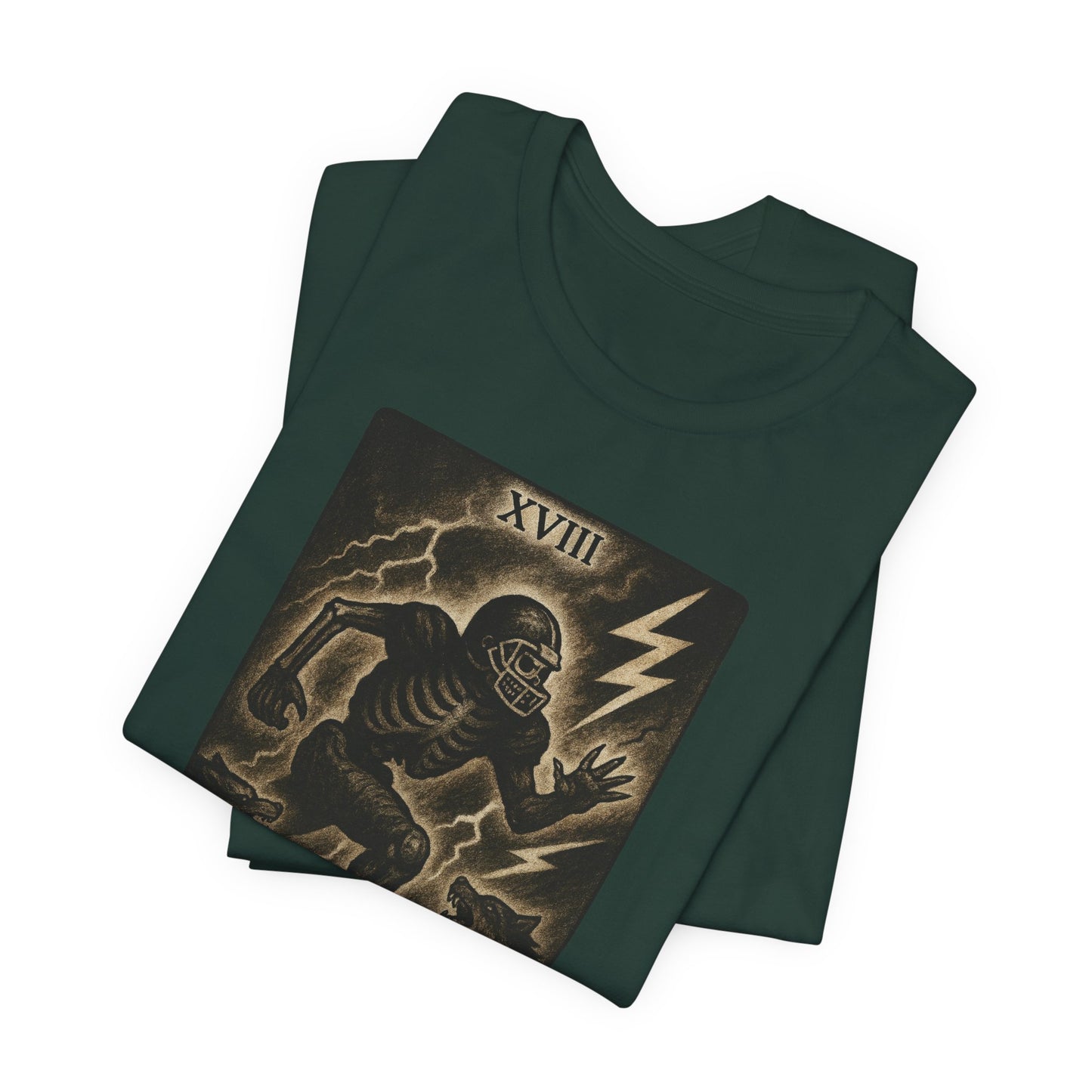 Le Chasseur (The Hunter / Linebacker) | Gridiron Tarot Skeleton Tee