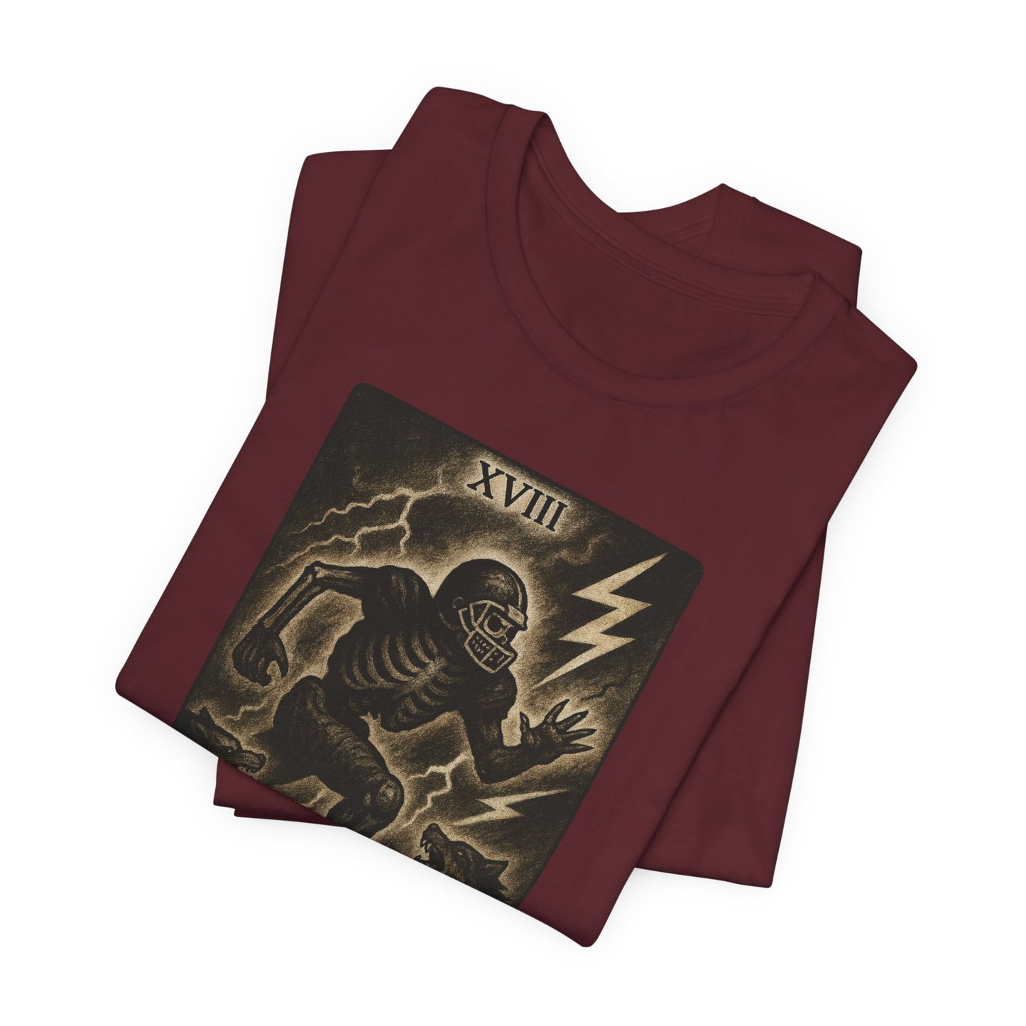 Le Chasseur (The Hunter / Linebacker) | Gridiron Tarot Skeleton Tee