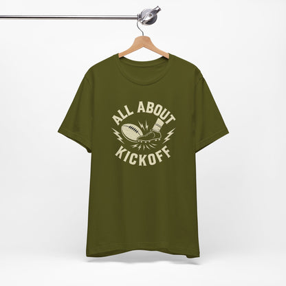 All About Kickoff | Football T-Shirt