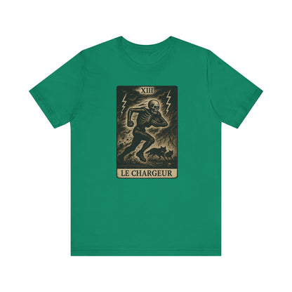 Le Chargeur (The Charger / Running Back) | Gridiron Tarot Skeleton Tee